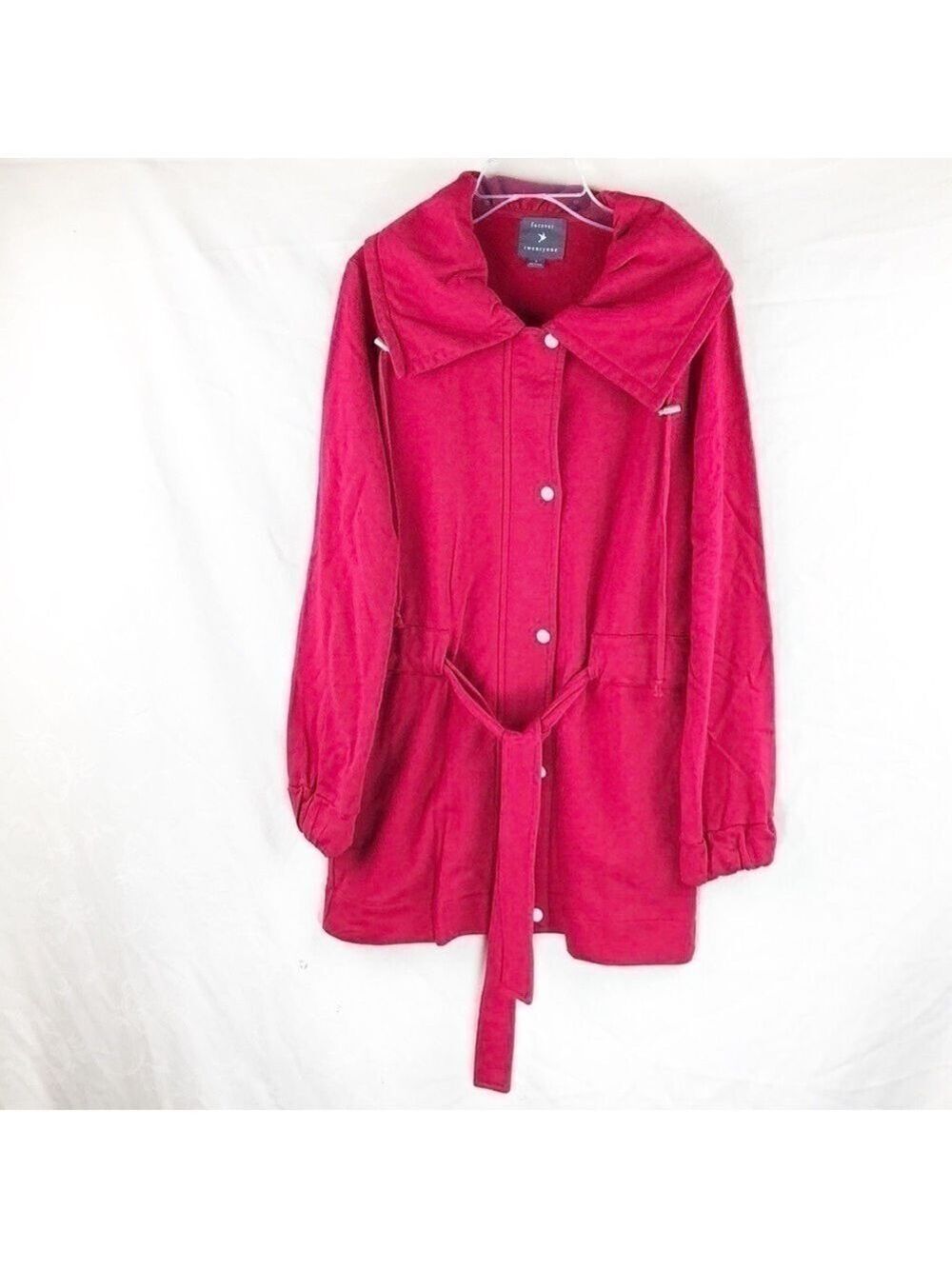 Nwot- Forever 21 Red Hoodie/ Jacket Belt/collar S